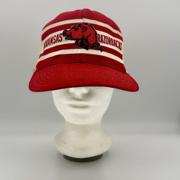 Vintage Arkansas Razorbacks Trucker Hat 80s Mesh Snapback Made in USA - Picture 6 of 14